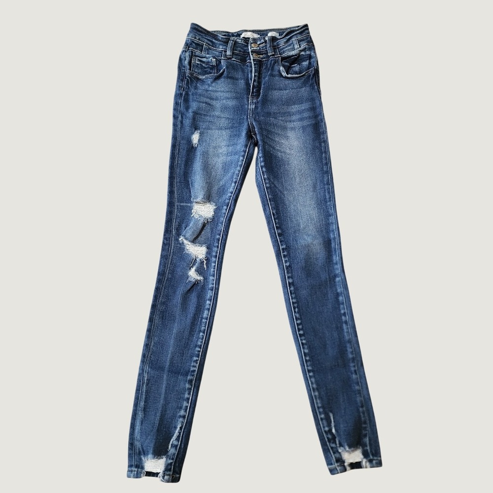 KanCan Distressed Skinny Jeans | High Rise Stretch Denim Size 25